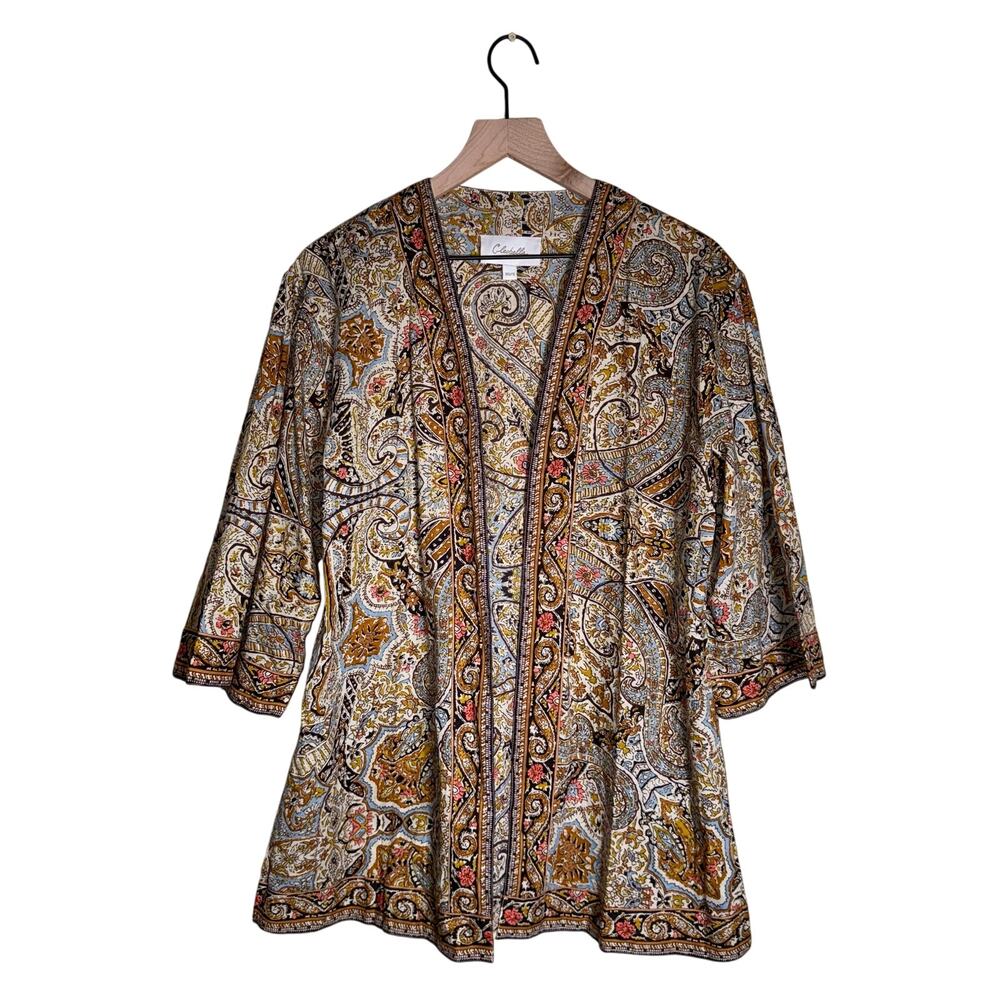 CLEOBELLA Kaleidoscope Wrap oversized Kimono Lightweight Cardigan paisley XS/S - Picture 4 of 6